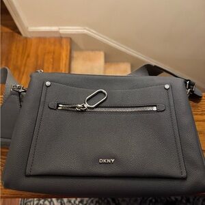 DKNY Charcoal Gray Crossbody Bag